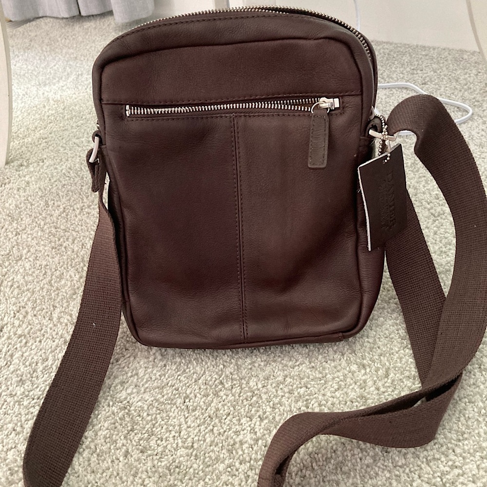 Chocolate brown leather purse